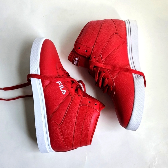 Red Fila Hi Tops - Picture 4 of 10